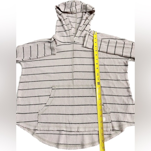 Billabong Essentials XS Striped Baja Hoodie Waffle Knit Pullover - Picture 5 of 6